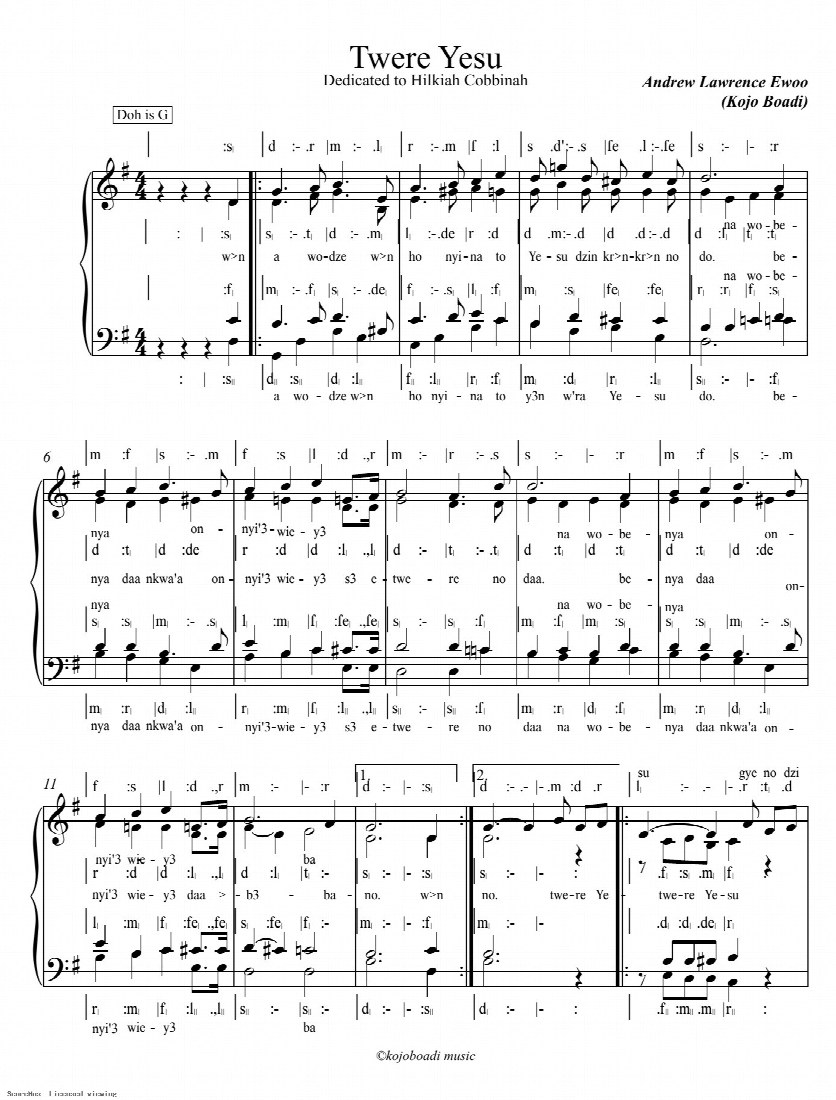 First-page preview of Twere Yesu