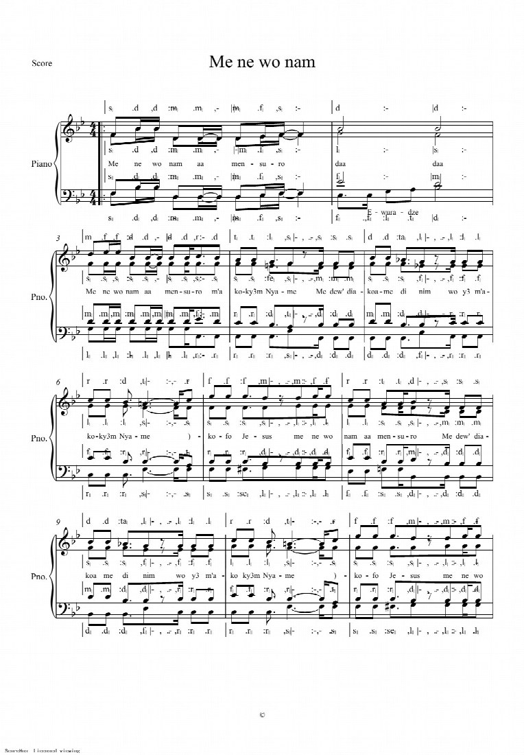 First-page preview of Me ne wo nam