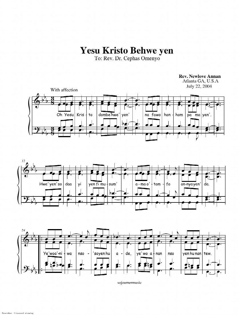 First-page preview of Yesu Kristo Behwe Yen