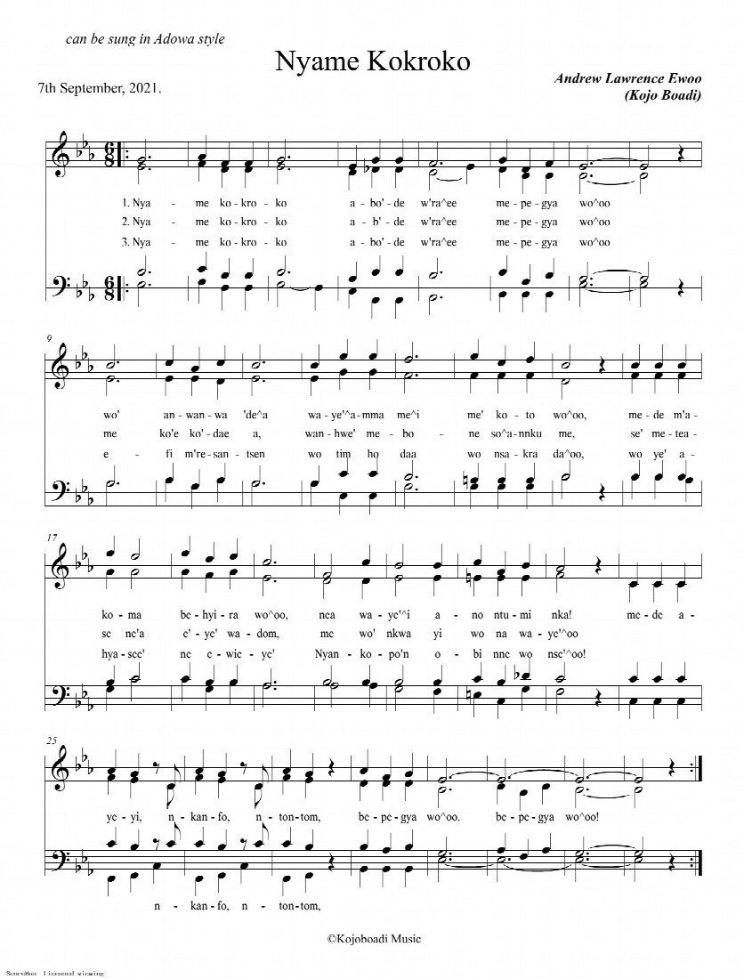 First-page preview of Nyame kokroko