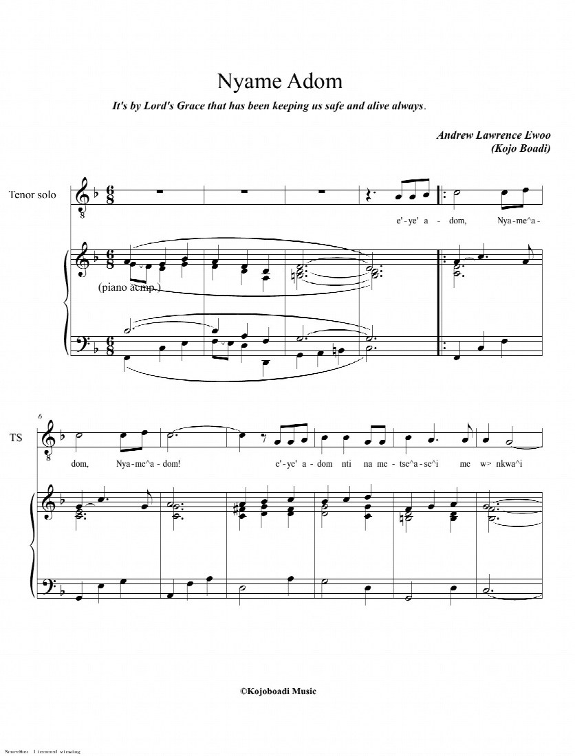 First-page preview of Nyame Adom