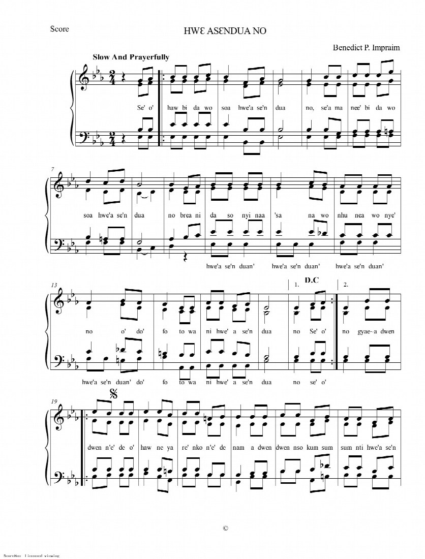 First-page preview of HWE ASENDUA NO