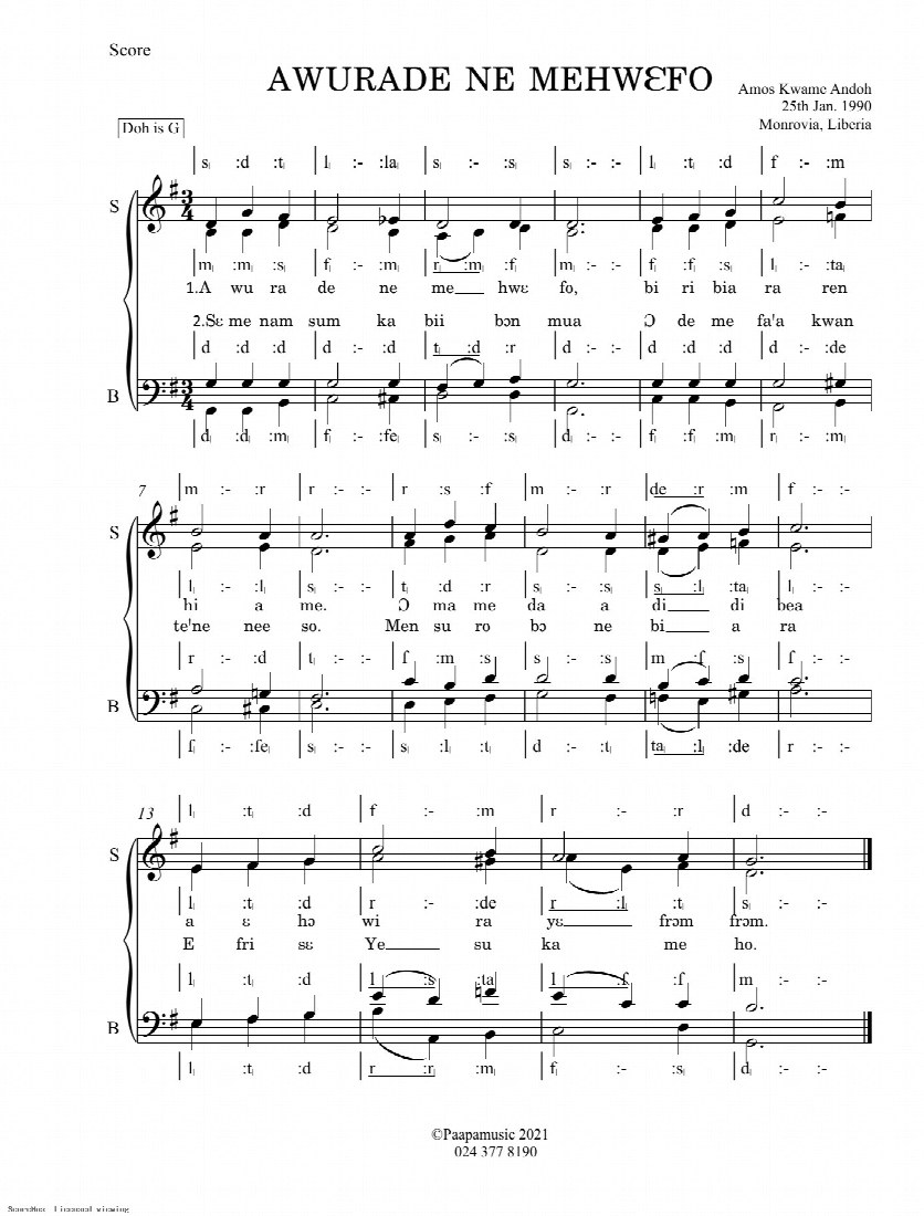 First-page preview of AWURADE NE MEHWEFO