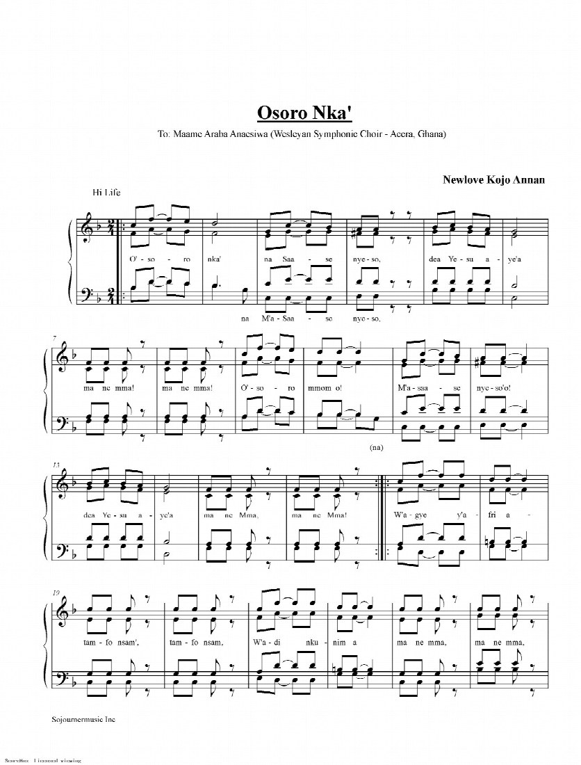 First-page preview of OSORO NKA'
