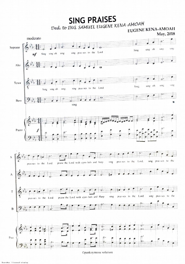 First-page preview of SING PRAISES