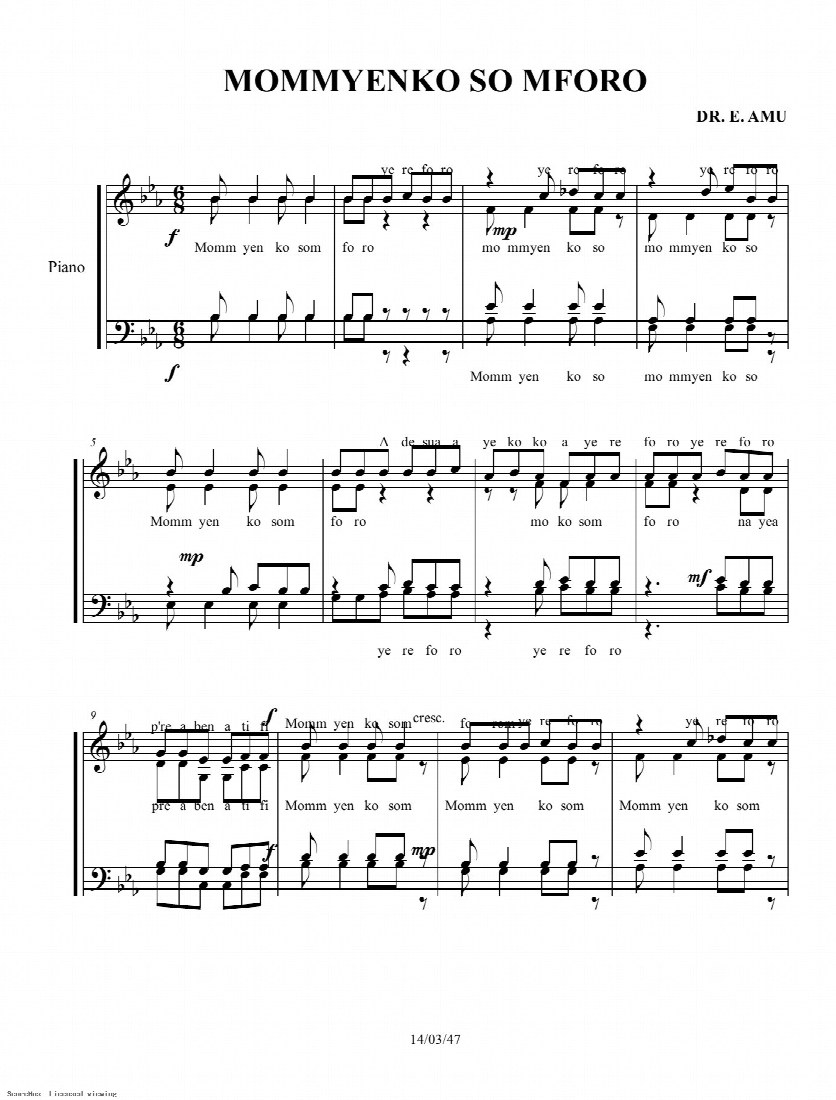 First-page preview of Mmom yenko nso mforo