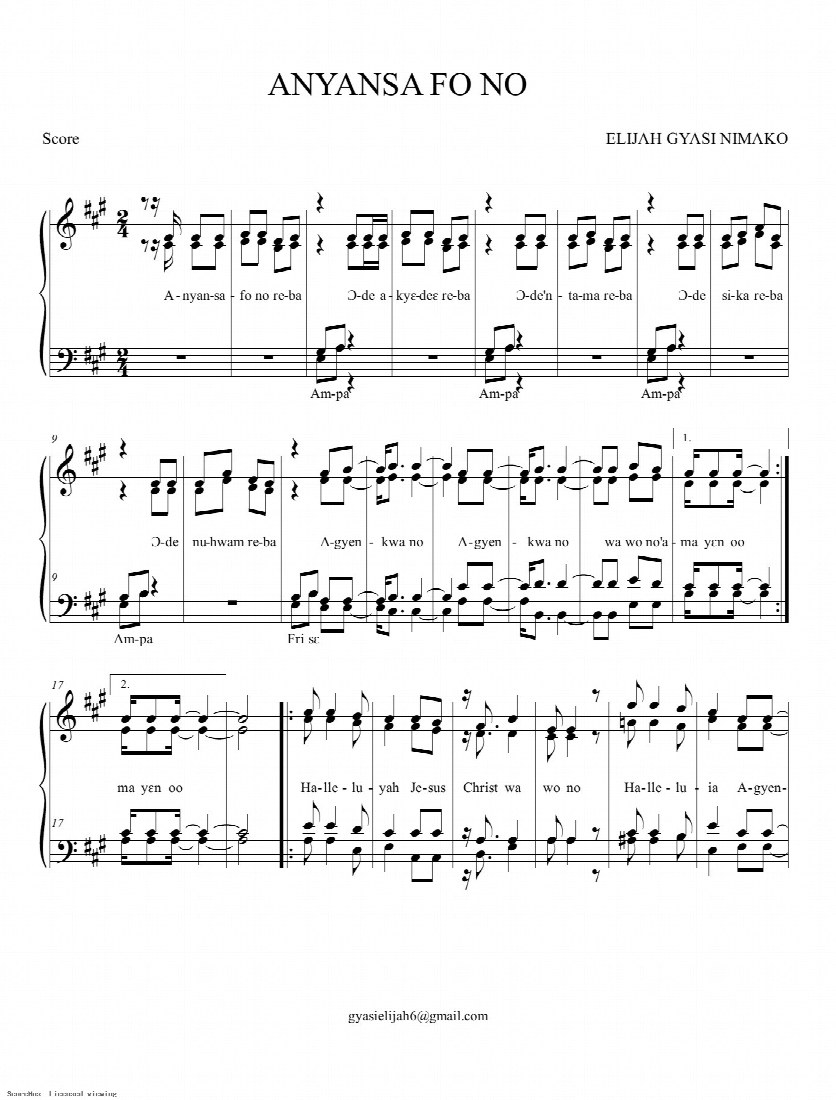 First-page preview of ANYANSA FO NO