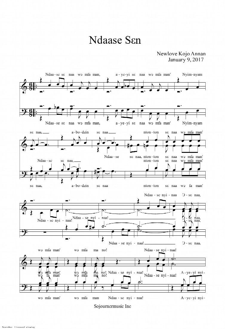 First-page preview of Ndaase Sen