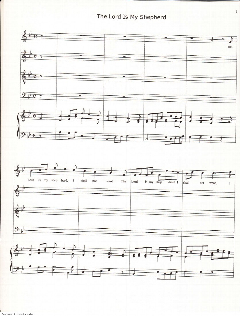 First-page preview of The Lord is my Shepherd