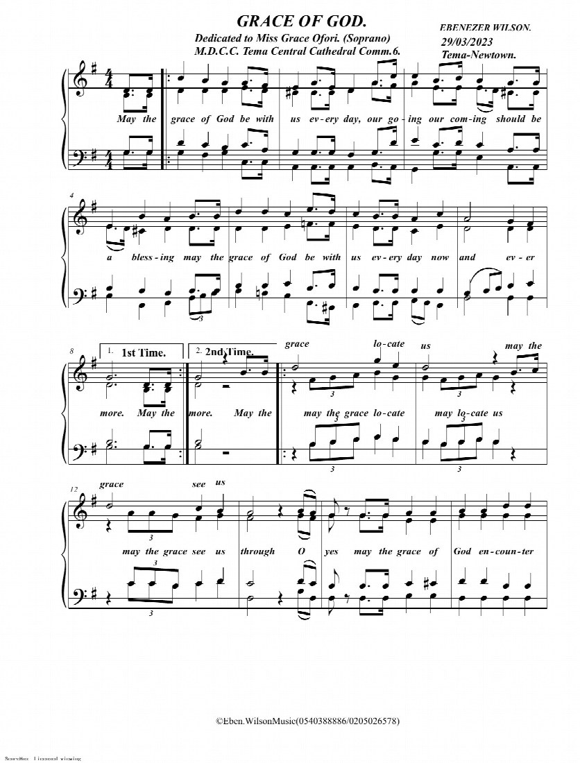 First-page preview of Grace of God