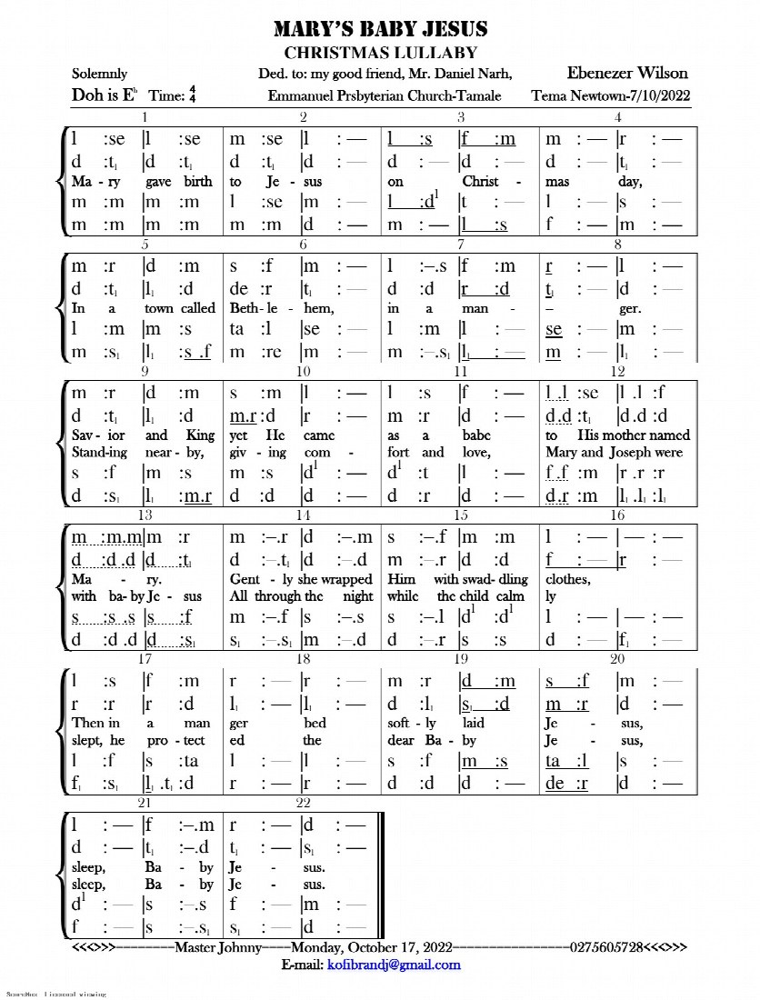 First-page preview of Mary's baby jesus