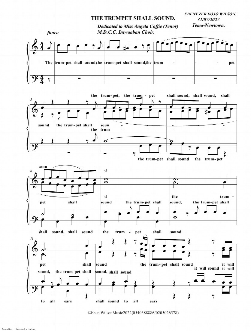 First-page preview of The trumpet shall sound