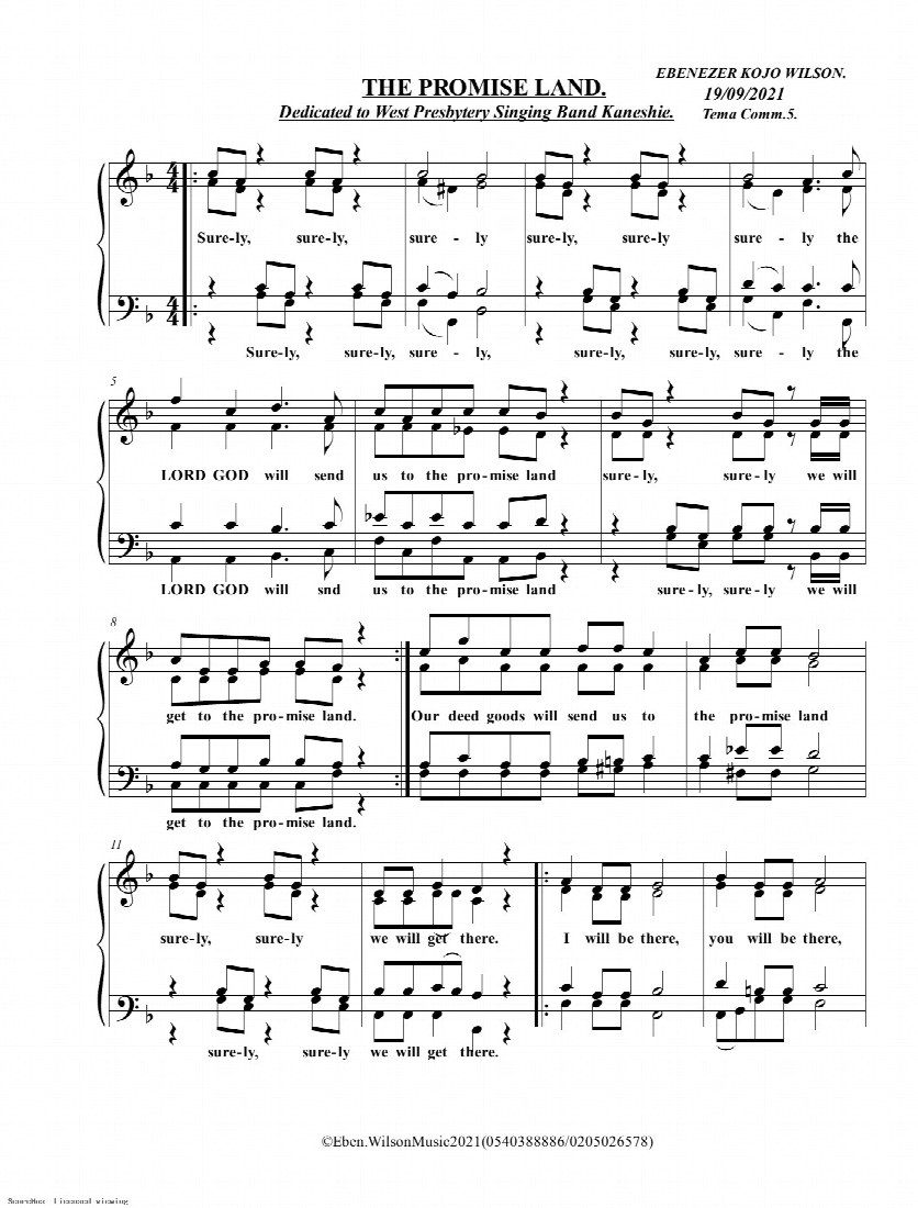 First-page preview of The Promise Land