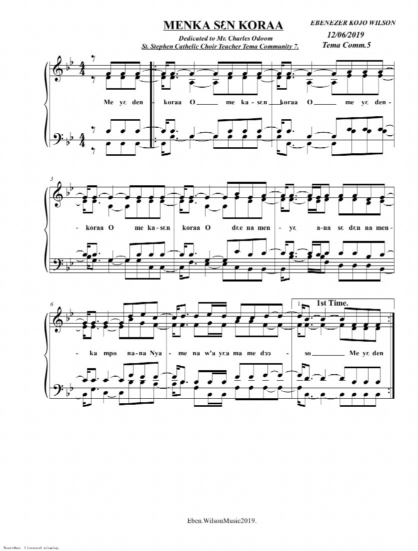 First-page preview of Menka sen koraa