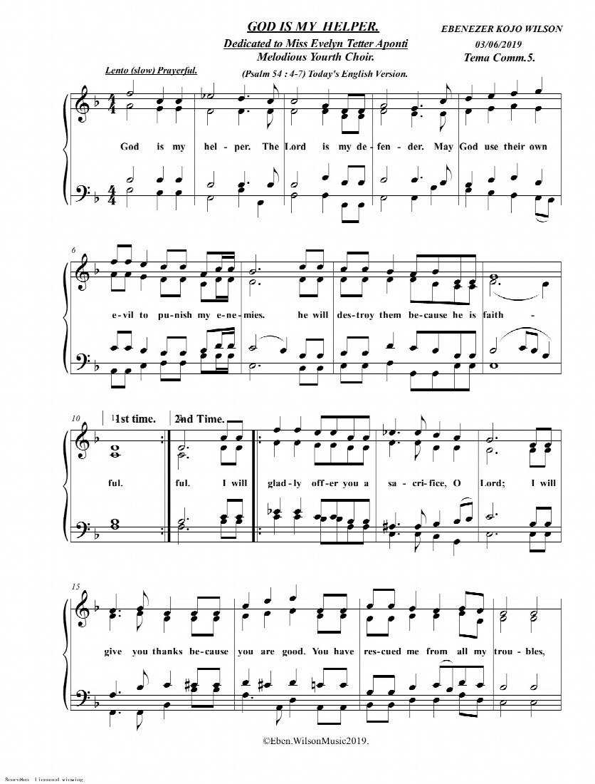 First-page preview of God is my helper