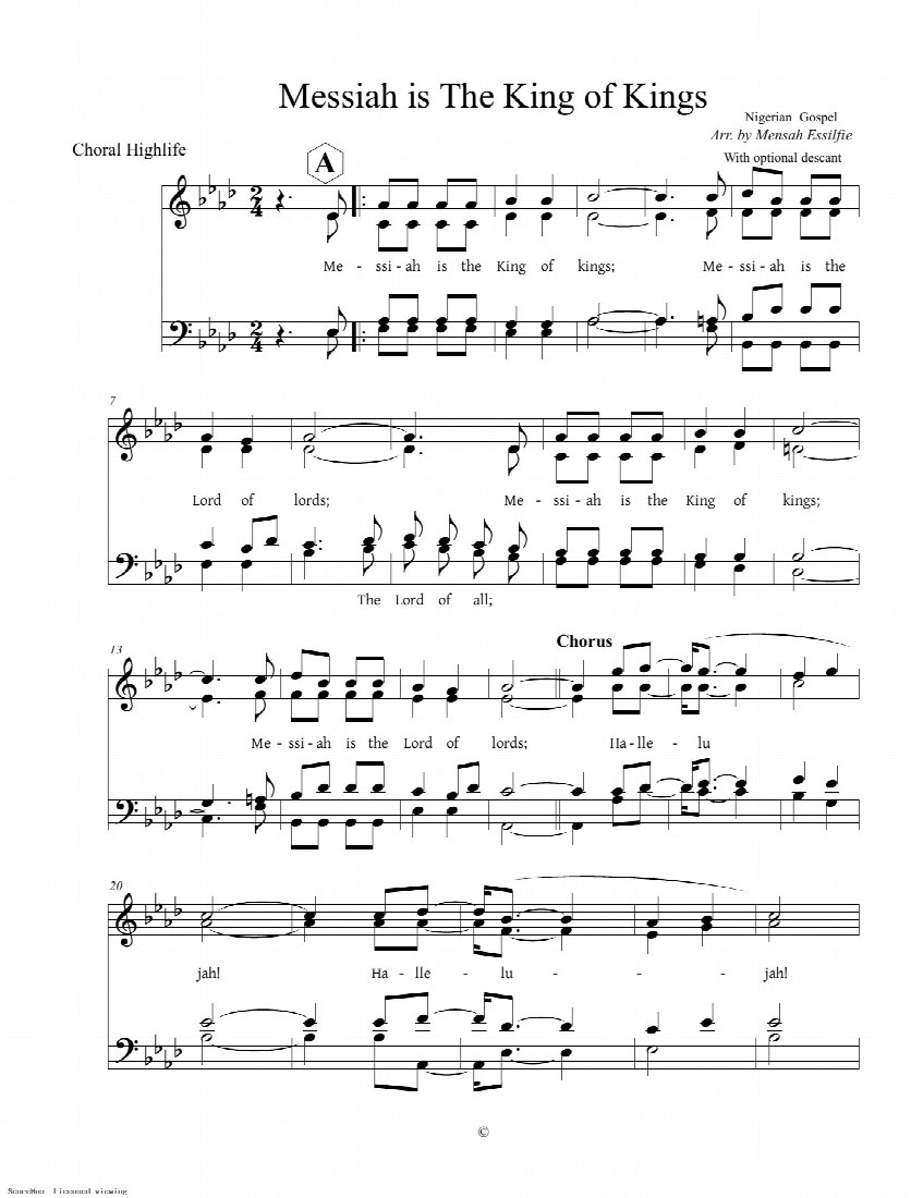First-page preview of Messiah is the King of Kings