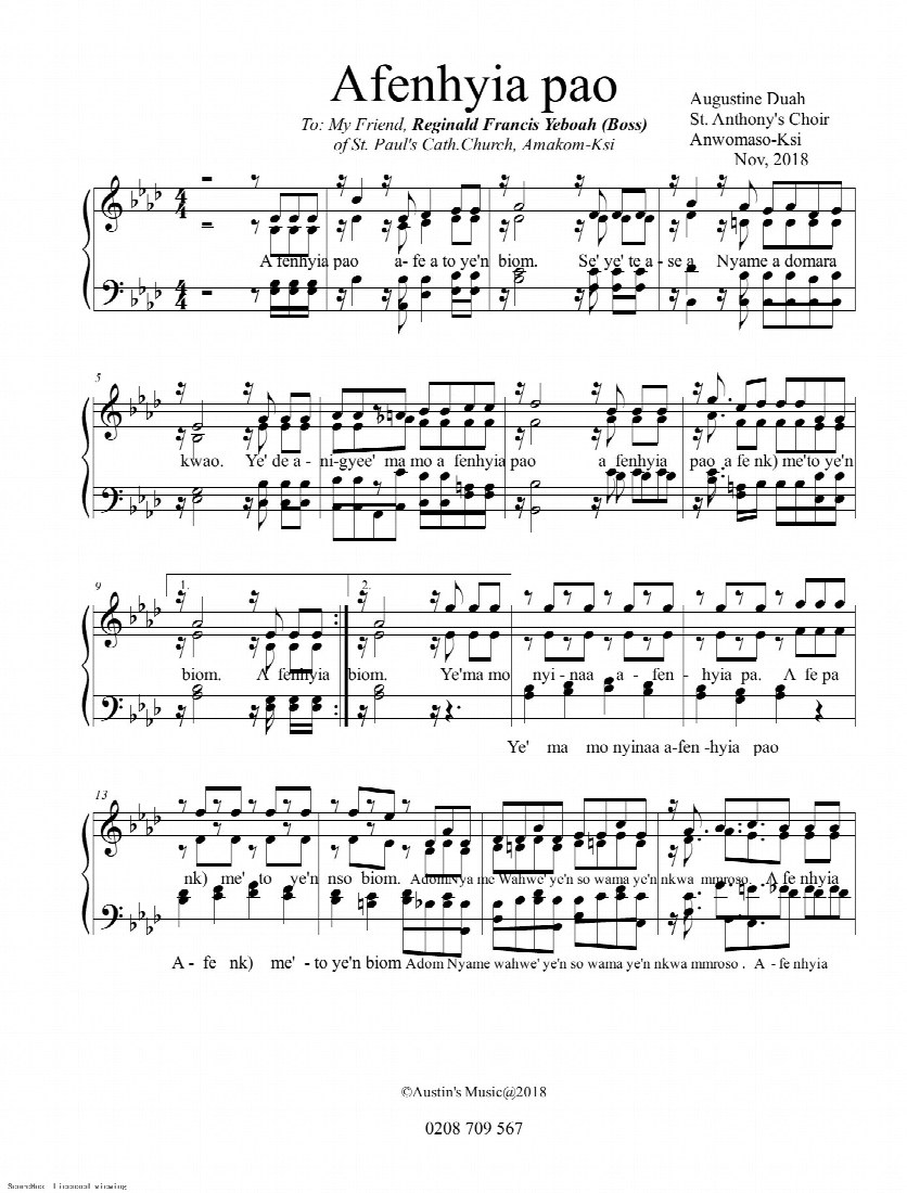 First-page preview of Afehyia pao