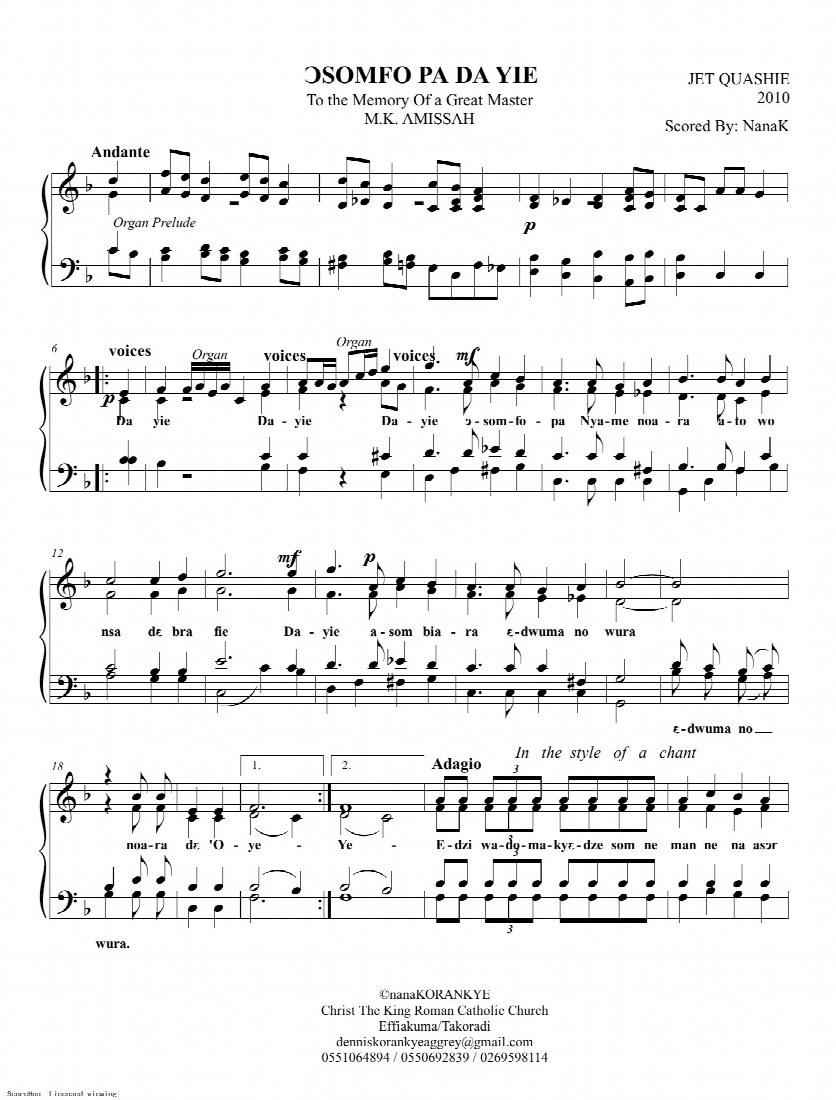 First-page preview of Osomfo Da Yie