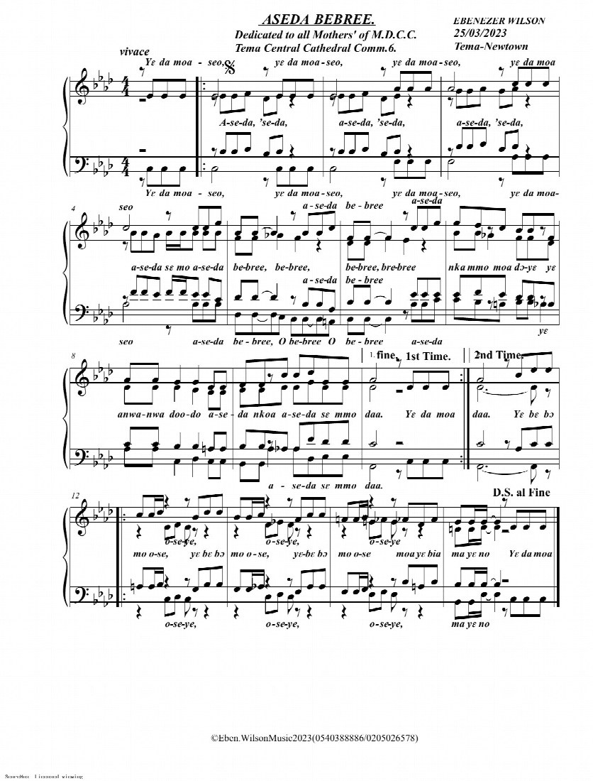 First-page preview of ASEDA BEBREE