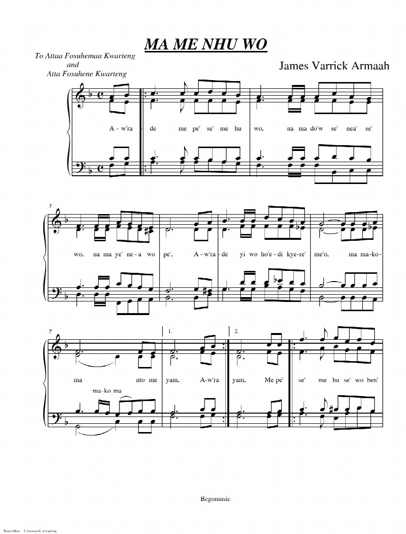 First-page preview of MA ME NHU WO