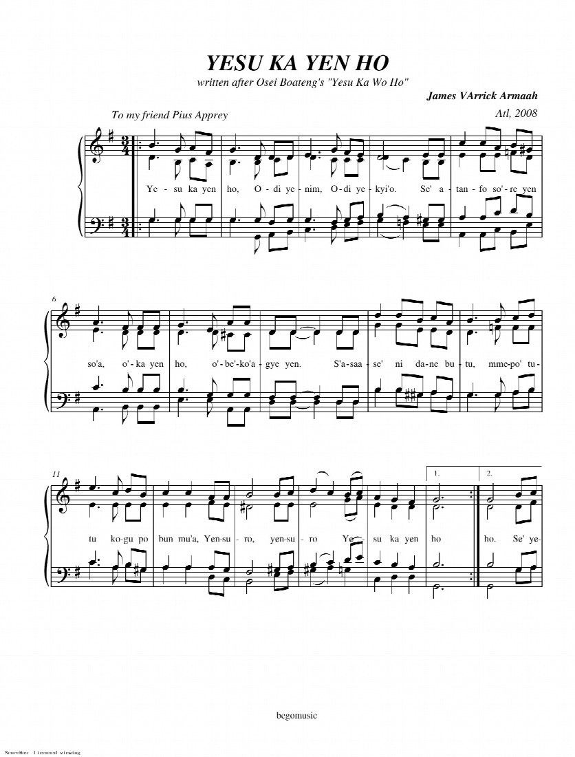 First-page preview of Yesu Ka Yen Ho