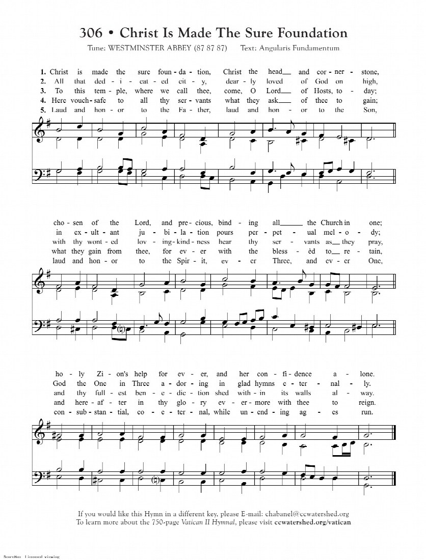 First-page preview of Christ is made the sure foundation