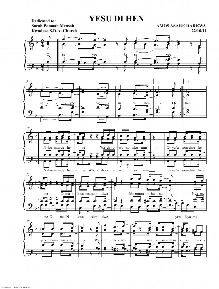 First-page preview of Yesu dI Hen