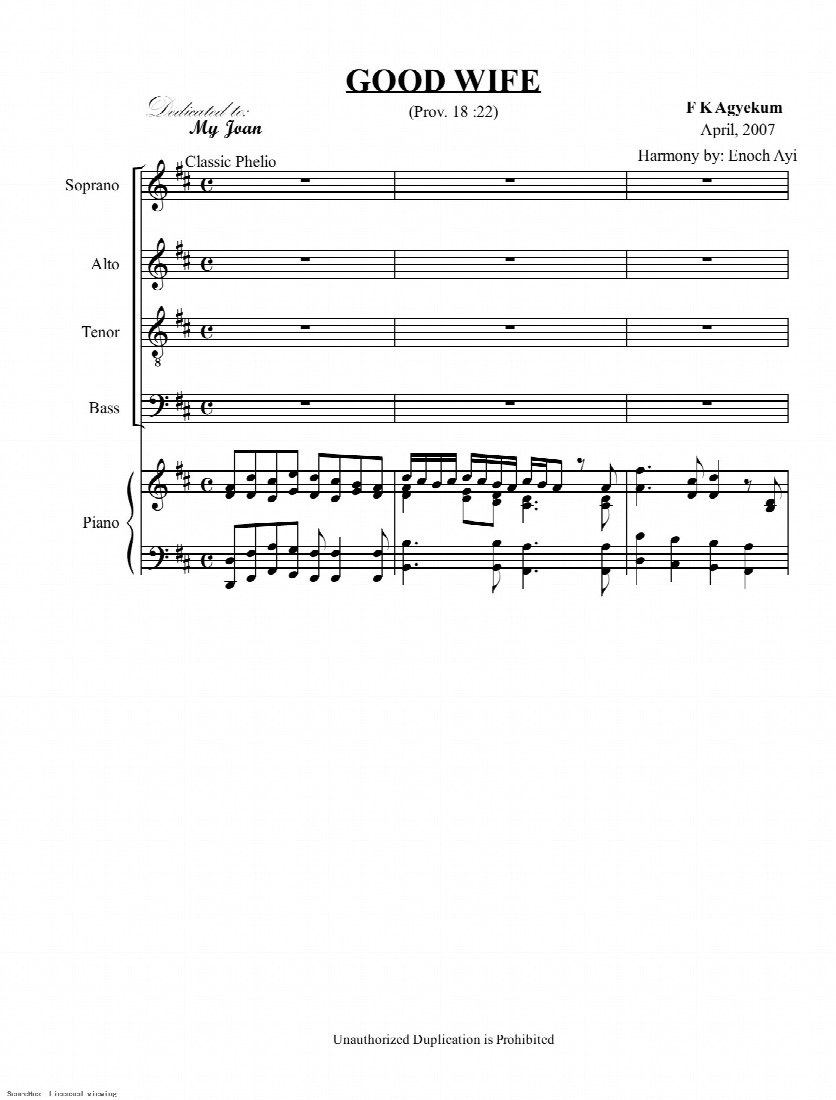 First-page preview of GOOD WIFE