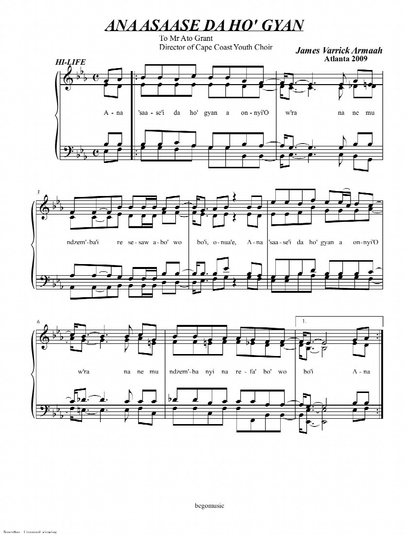 First-page preview of ANA ASAASE DA HO GYAN