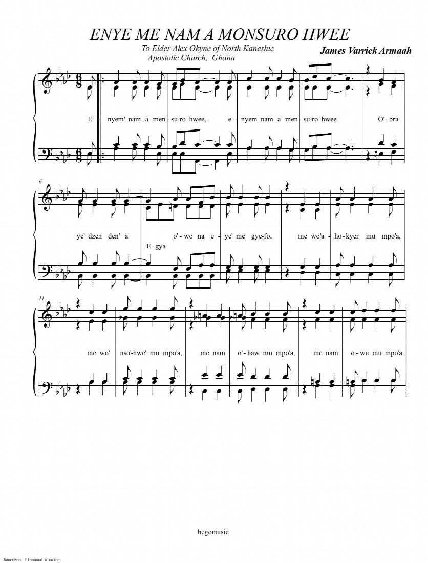 First-page preview of ENYE ME NAM A MONSURO HWEE