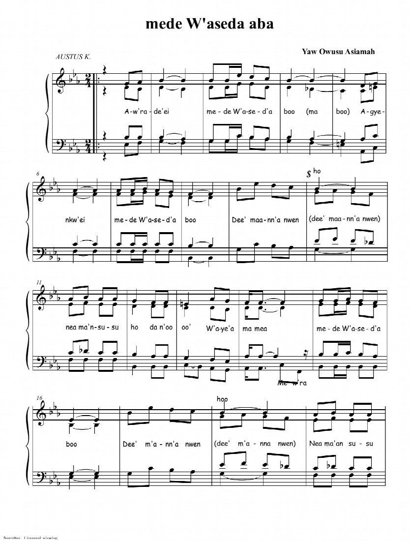 First-page preview of mede W'aseda aba