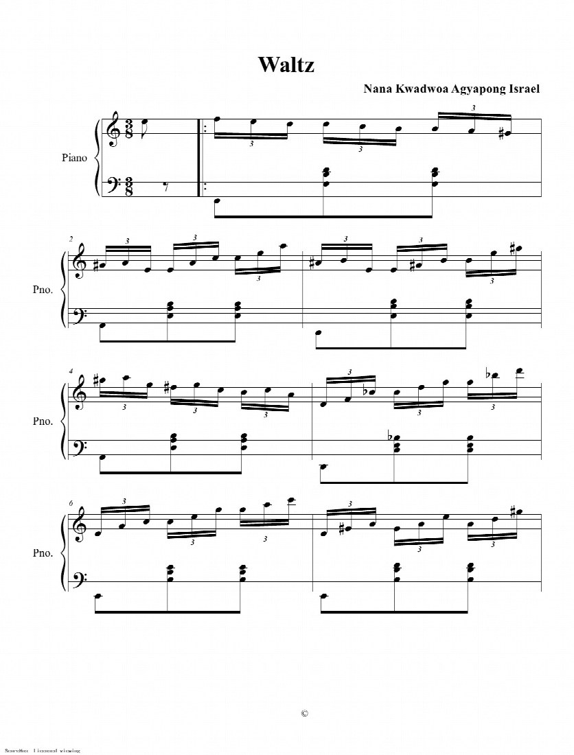 First-page preview of Waltz
