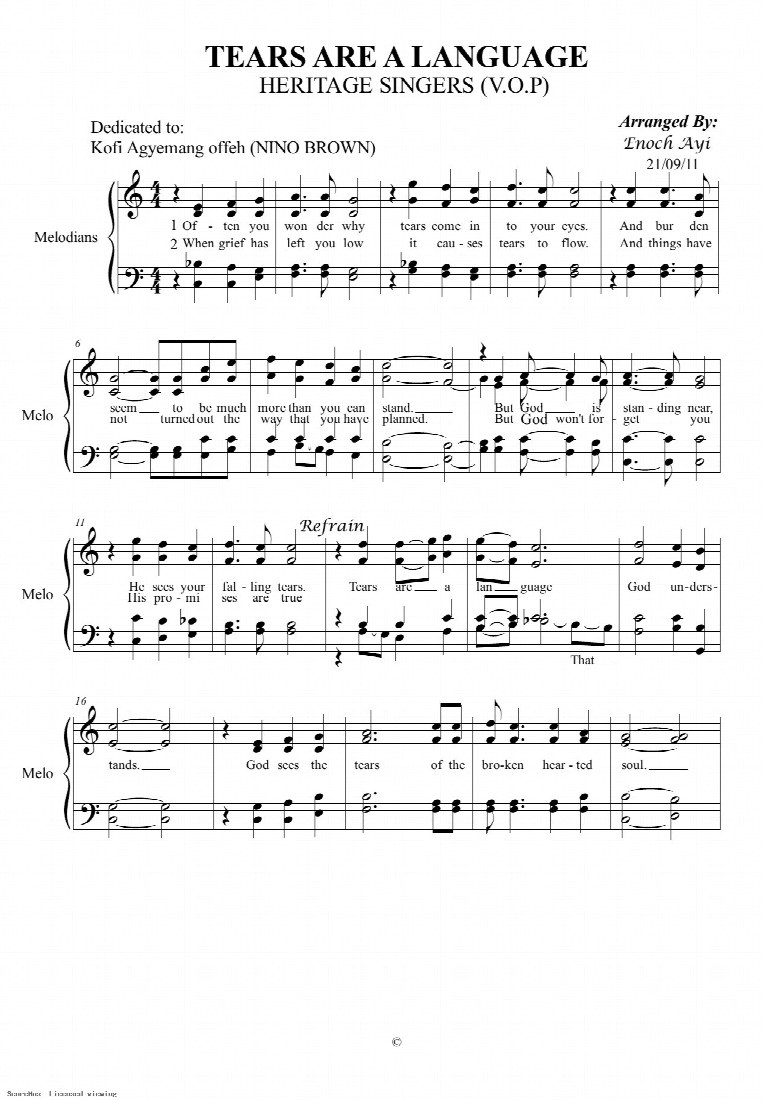 First-page preview of TEARS ARE A LANGUAGE