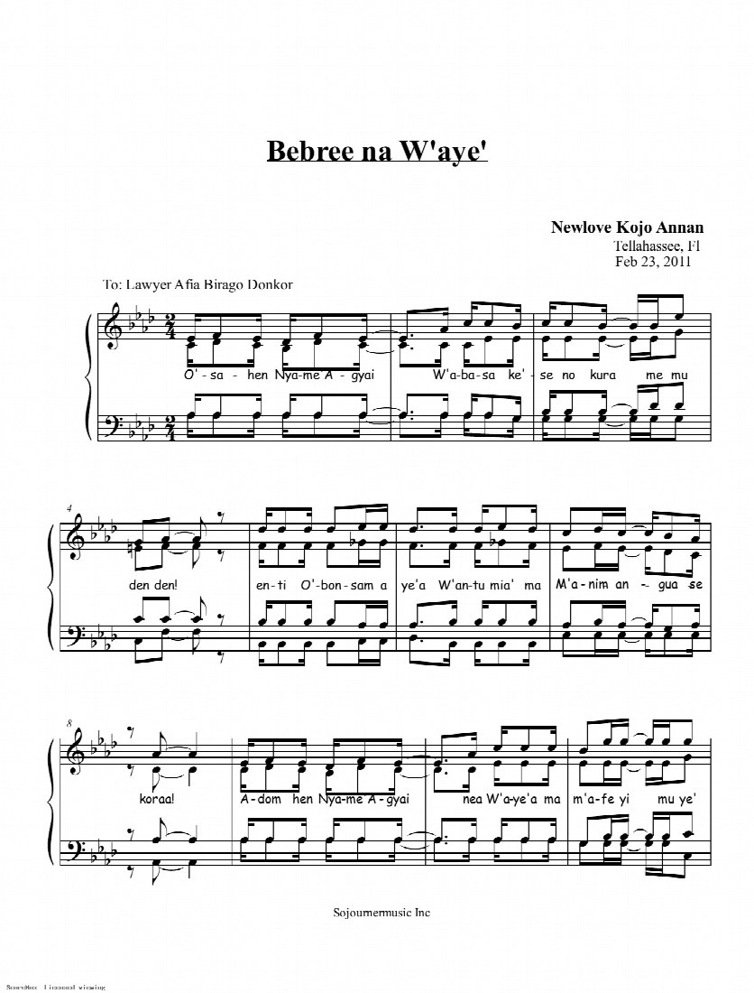 First-page preview of Bebree na W'aye'