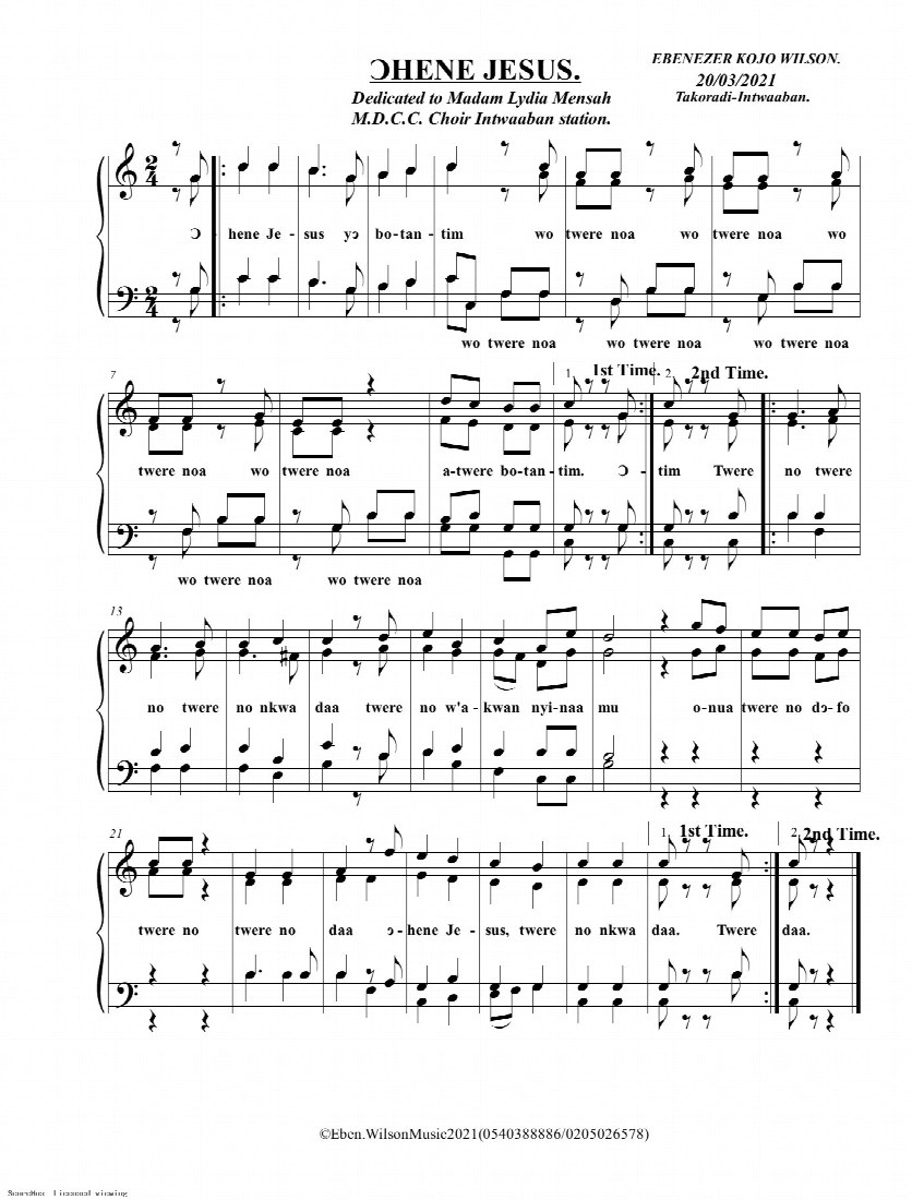 First-page preview of OHENE JESUS