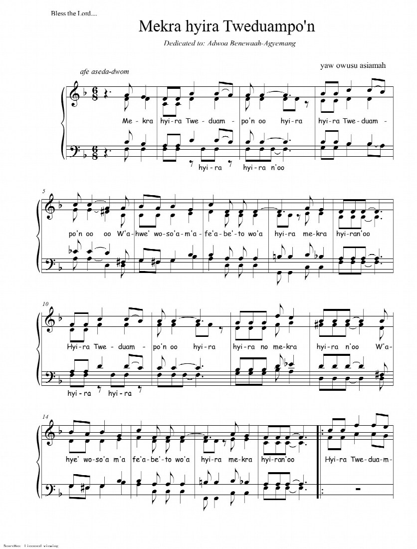 First-page preview of Mekra hyira Tweduampo'n