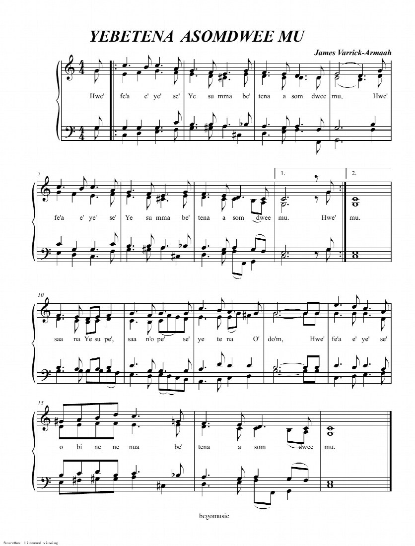 First-page preview of YEBETENA ASOMDWEE MU
