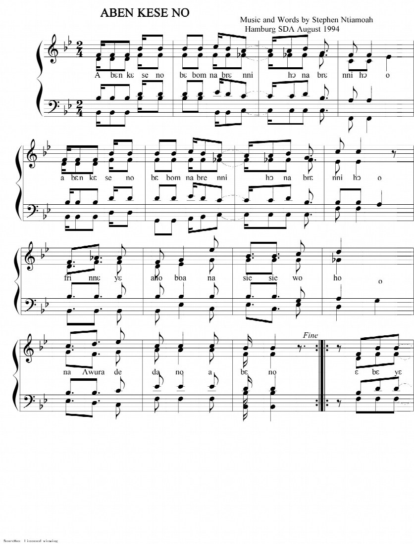 First-page preview of ABEN KESE NO