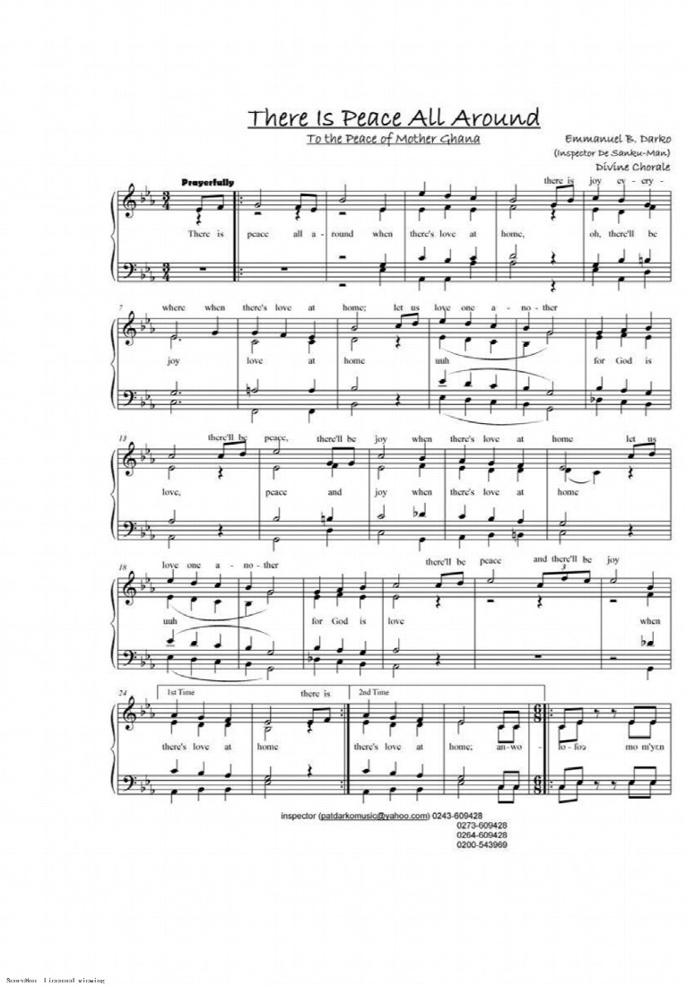 First-page preview of There Is Peace All Around