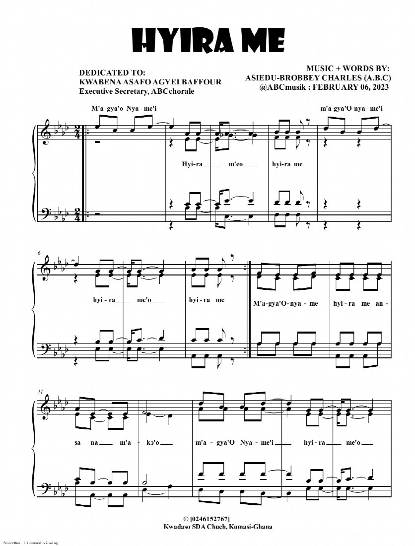 First-page preview of Hyira Me