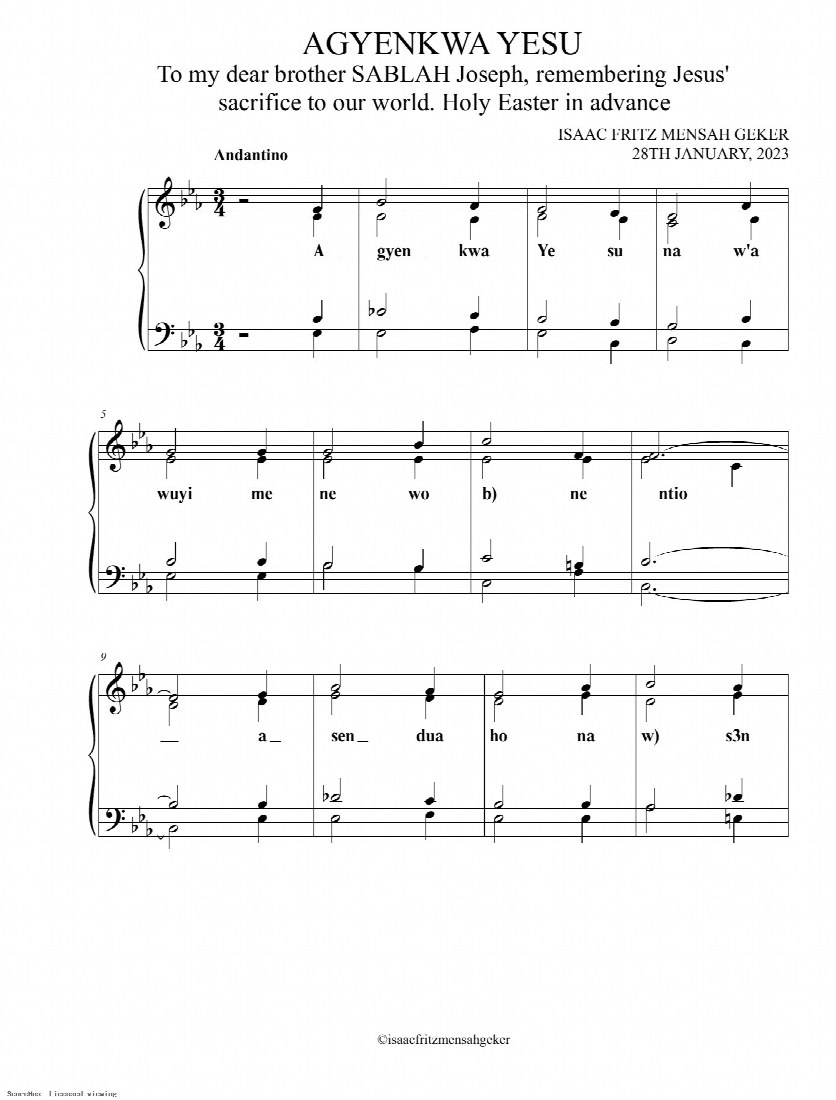 First-page preview of Agenkwa Yesu