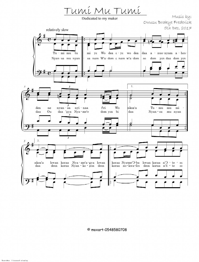 First-page preview of Tumi Mu Tumi