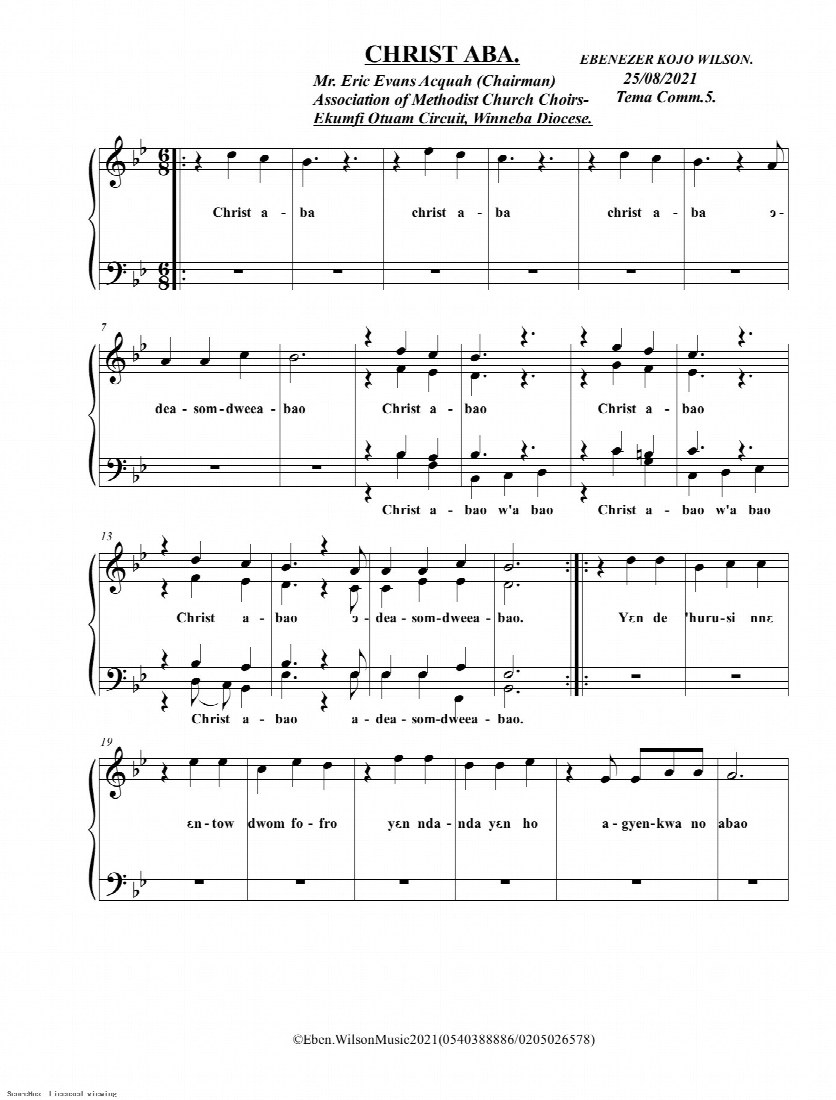 First-page preview of Christ Aba