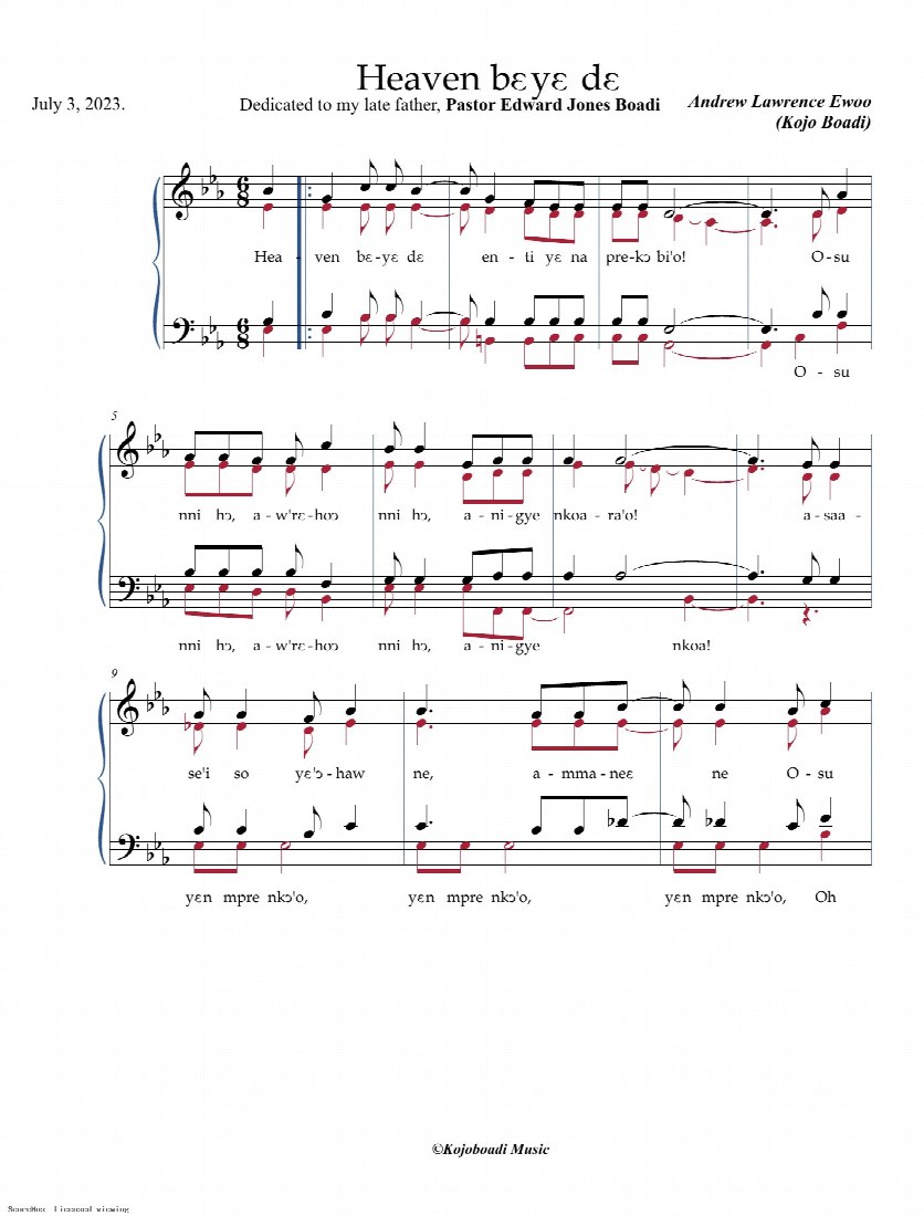 First-page preview of Heaven Beye De