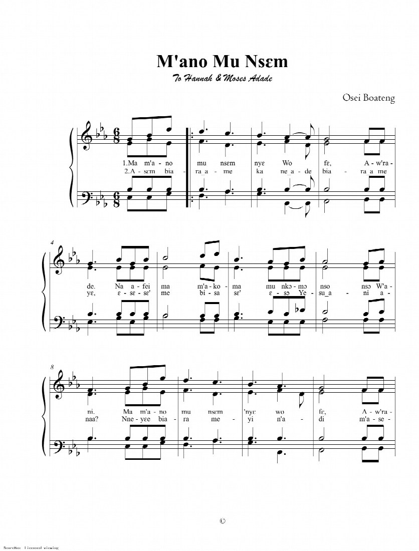 First-page preview of M’ano mu Nsem