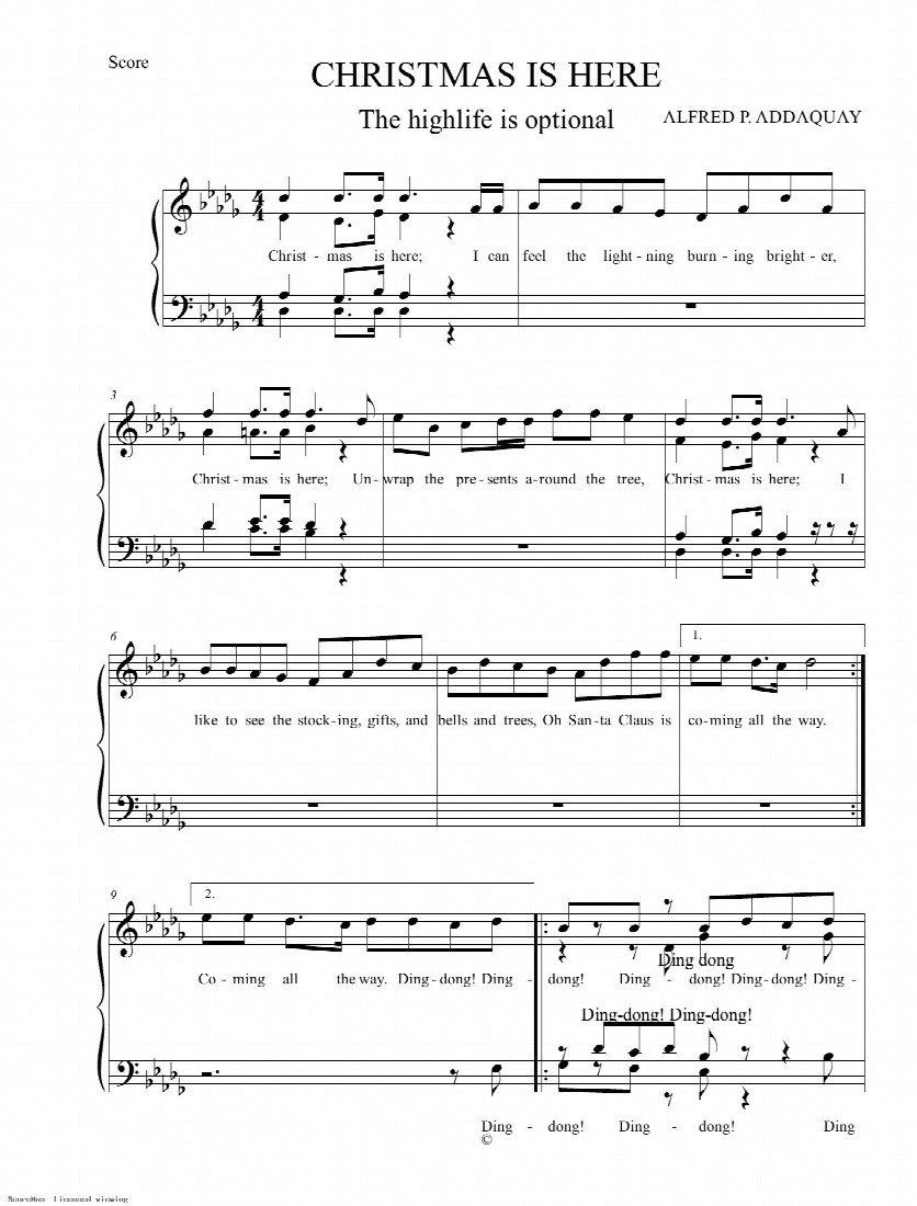 First-page preview of Christmas Is Here