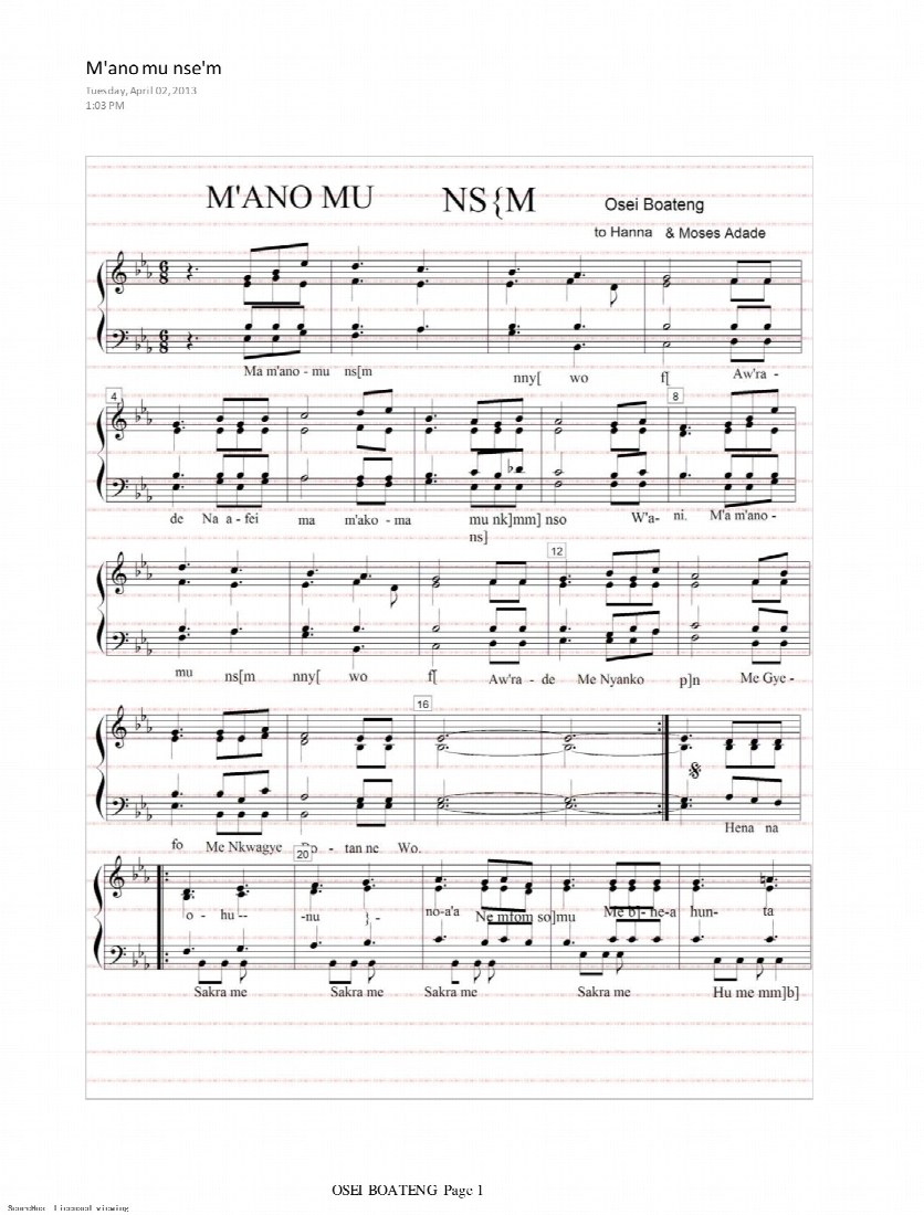 First-page preview of Mano Mu Nsem