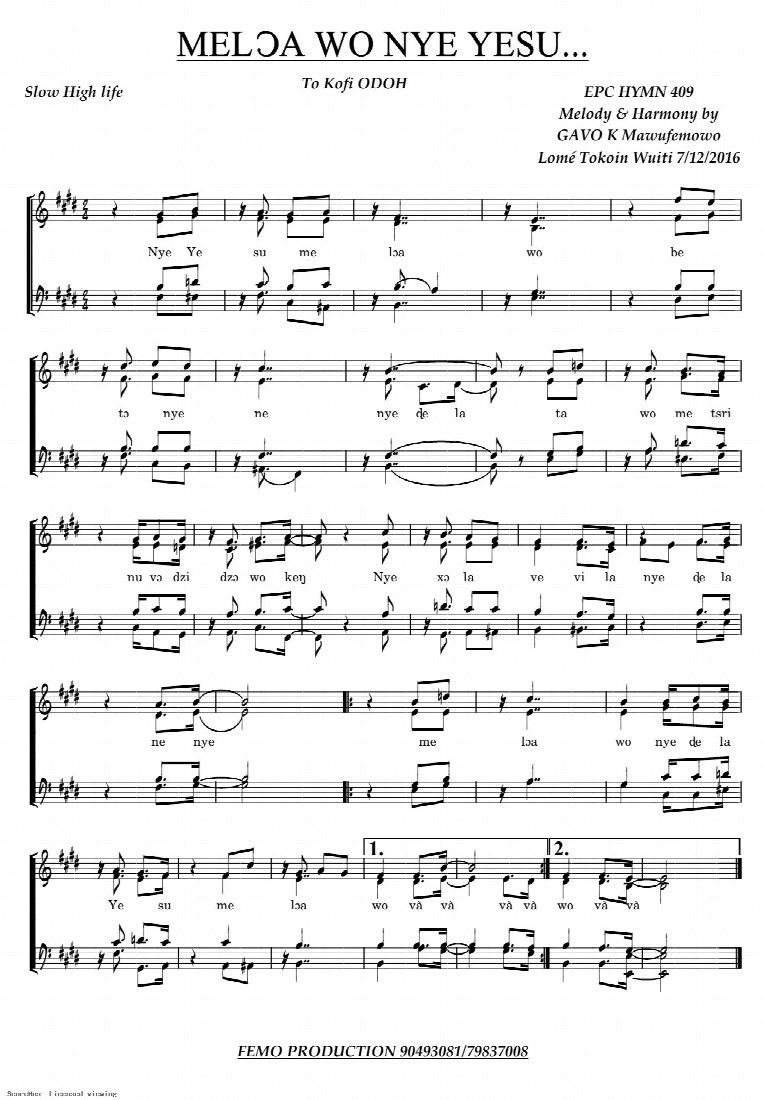First-page preview of Meloa wo nye Yesu