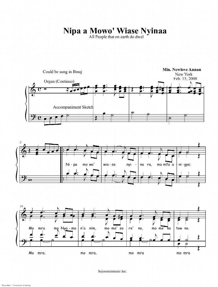 First-page preview of Nipa A Mowo Wiase Nyinaa