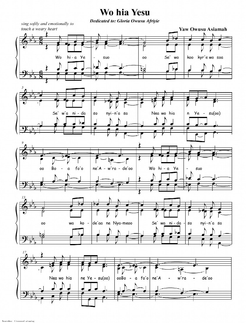 First-page preview of Wo hia Yesu